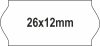 26x12mm árazócímke REM - visszaszedhető ragasztó (1.400db/tek)
